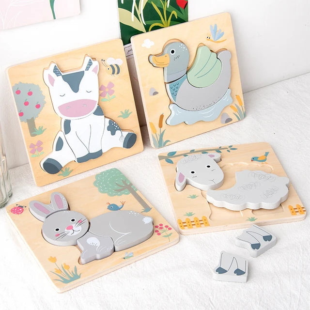Learning Animals 4 Piece Puzzle
