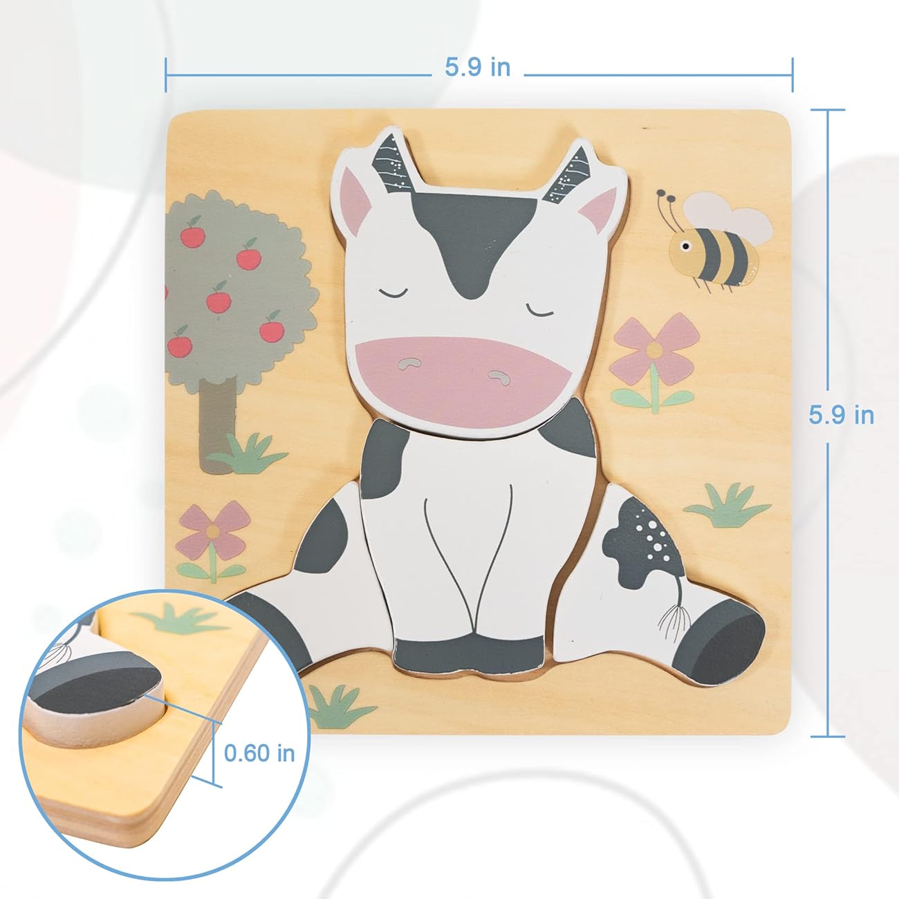 Learning Animals 4 Piece Puzzle