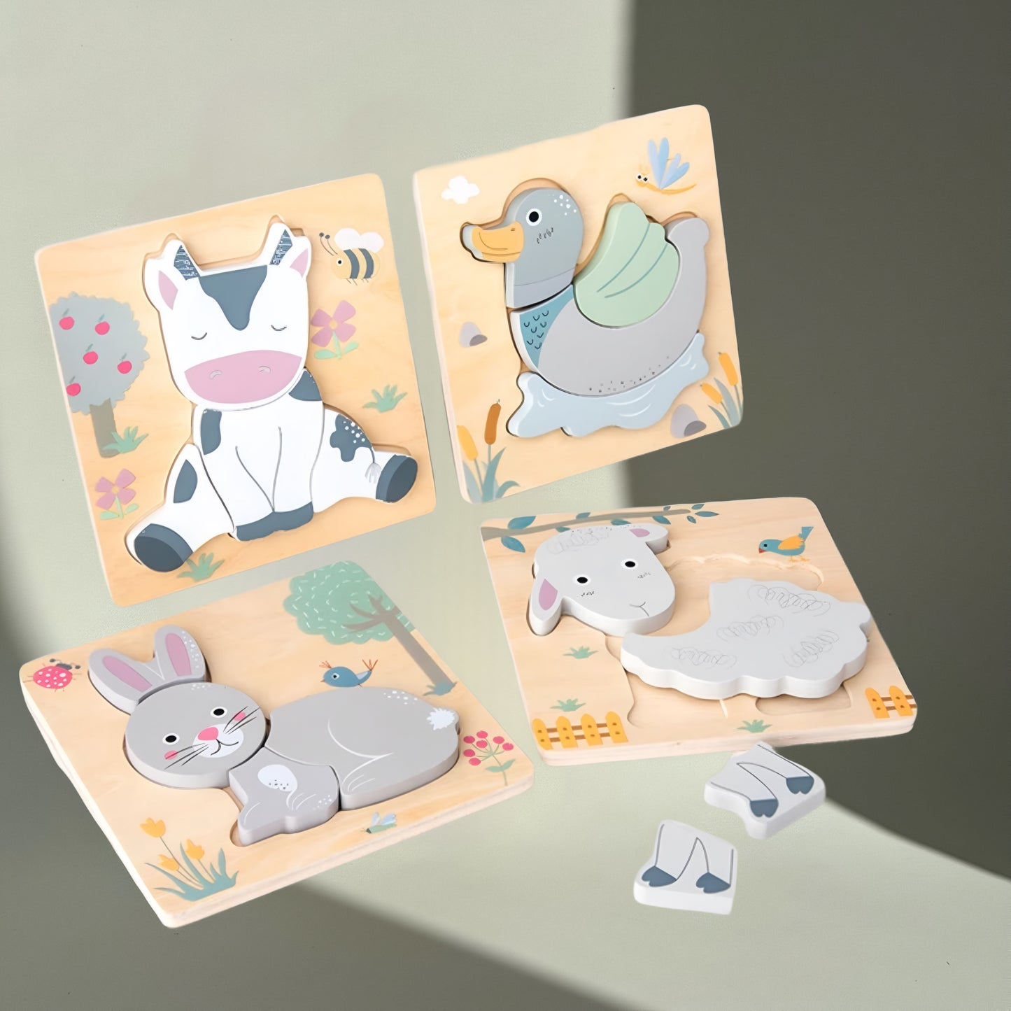 Learning Animals 4 Piece Puzzle