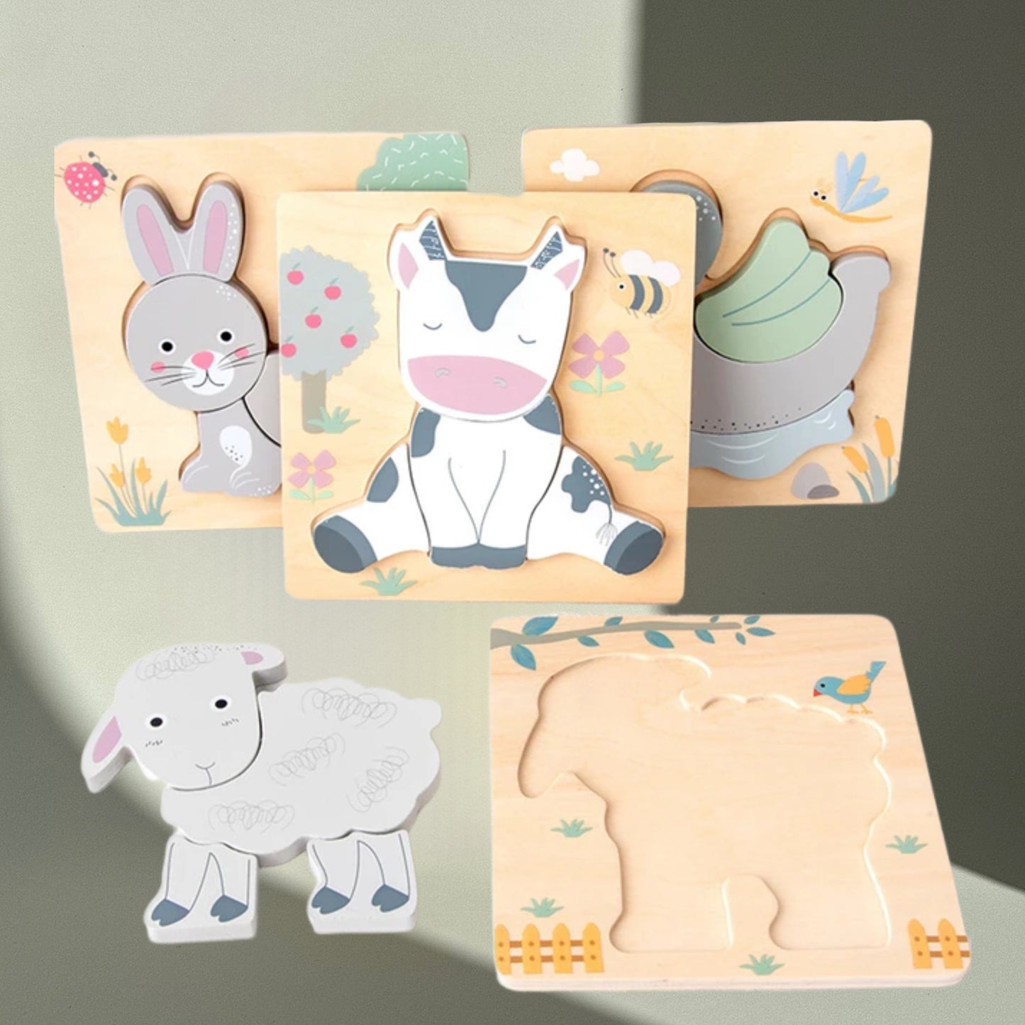 Learning Animals 4 Piece Puzzle